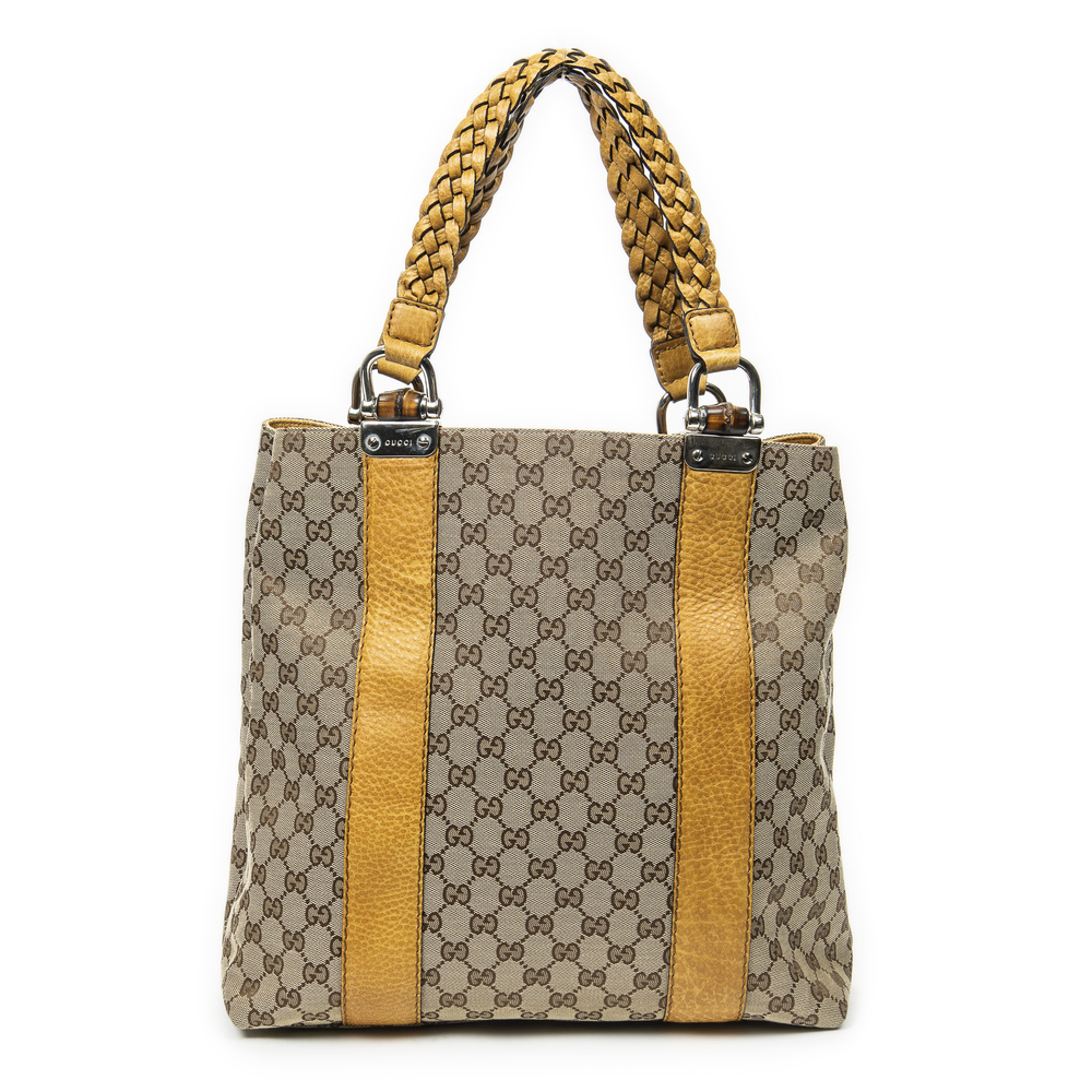 Gucci Vertical Bamboo Bar Shopper Tote